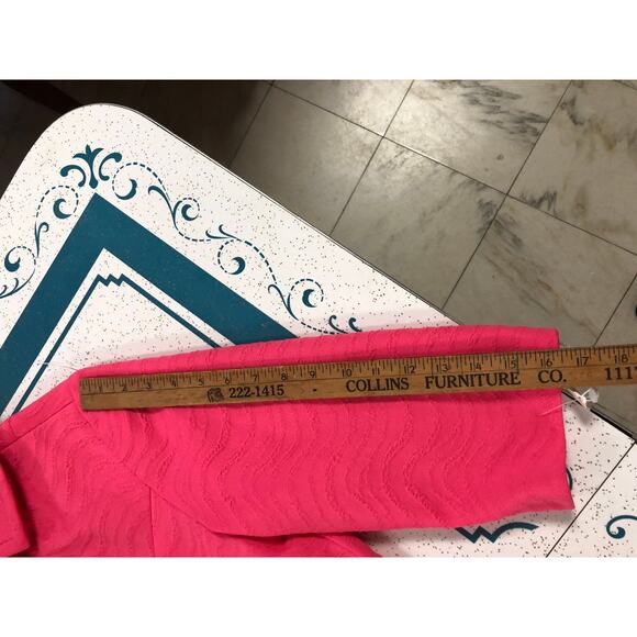 Vintage 1980s Women's Pink Jacket Coat Overcoat Long sleeve Knee length collar - Picture 8 of 9